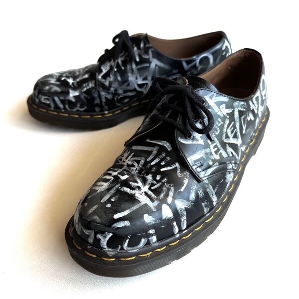 《美品》COMME des GARCONS コムデギャルソン オムドゥ ドクターマーチン ペイント 3ホール シューズ UK8