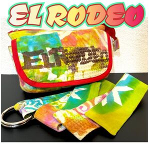 エルロデオEL RODEO ベルト付ポーチ ウエストポーチ サコッシュ バッグ 小物入 自分だけの一点もの