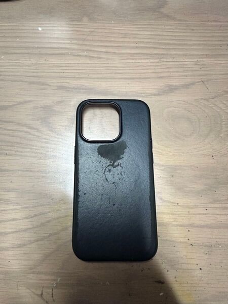 apple純正 iphone14pro用レザーケース インク