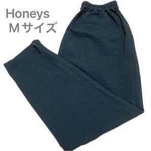 【Honeys】ドライイージーアンクルパンツ Mサイズ ブラック イージーパンツ ボトム パンツ ジャージ