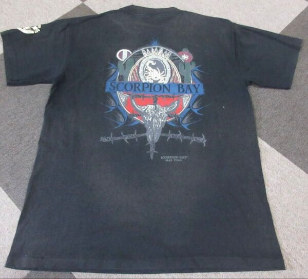 Tシャツ M 90's フェード tシャツ シングルステッチ 古着 usa製 archive y2k ブラック アメリカ製 希少