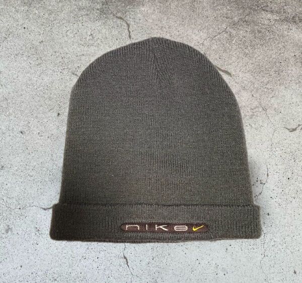ニット帽 ニットキャップ ビーニー 帽子 NIKE ナイキ 90s 00s 古着 archive cityboy y2k 希少レア