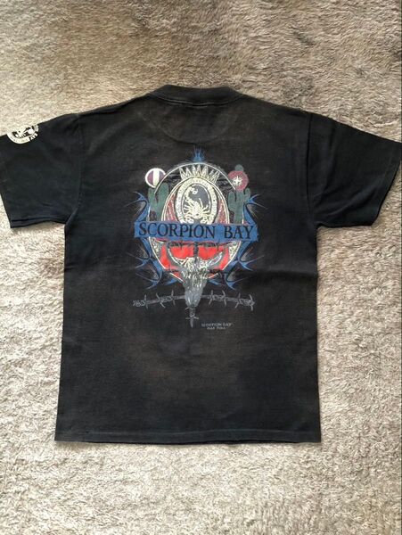 Tシャツ M 90's フェード tシャツ シングルステッチ 古着 usa製 archive y2k ブラック アメリカ製 希少
