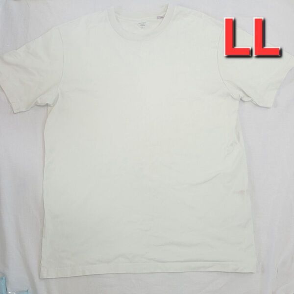 メンズLLサイズ 半袖 白 ホワイト Tシャツ 無地 綿100%