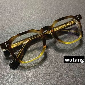 クラウンパント 伊達メガネ 太縁眼鏡 サングラス ヴィンテージ クラシック ブラックフレーム ウェリントン型メガネ