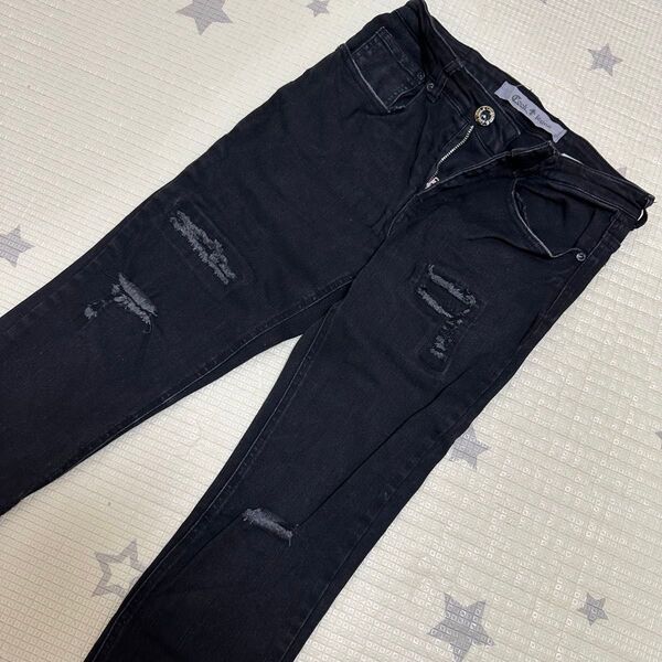 Cook Jeans ダメージジーンズ ブラック