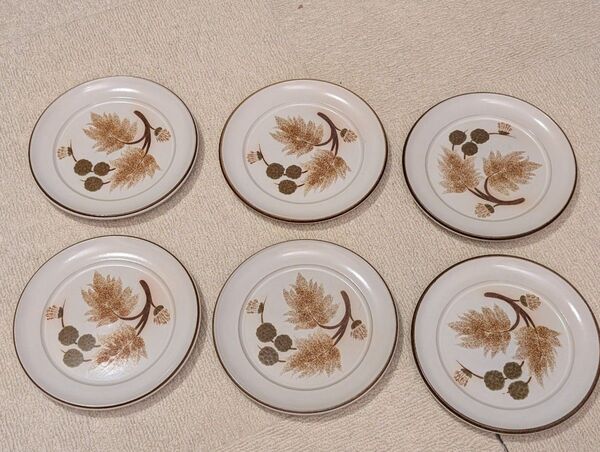 デンビー コッツウォルド DENBY Cotswold デザートプレート 17cm ケーキ皿 6枚セット