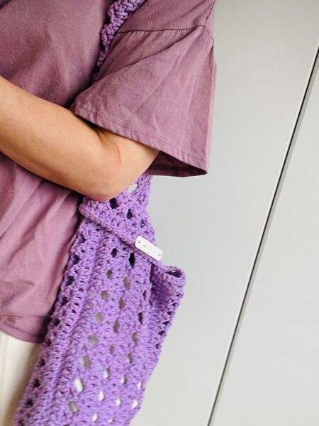 トートバッグ パープル ショルダーバッグ ハンドメイド
