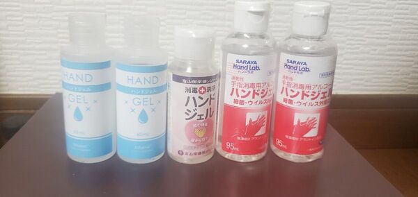 手指消毒用アルコールハンドジェル 5本セット