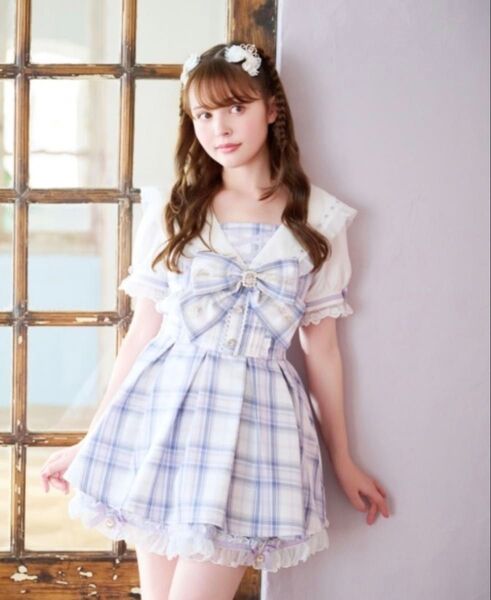 【新品】リズリサ LIZLISA チェックセーラーセットアップ