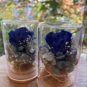 プリザーブドフラワーボトル(青薔薇)
