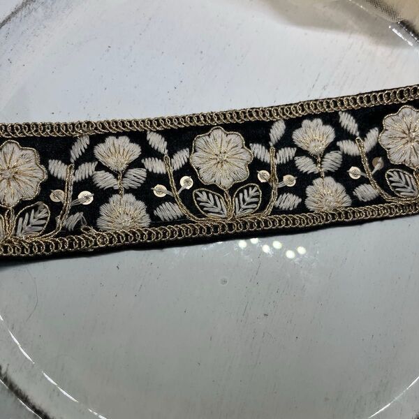 13 インド刺繍リボンゴールド刺繍ザリ50cm 1mまとめ割あり同梱歓迎