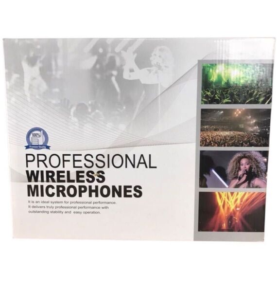 プロフェッショナル ワイヤレスマイクセット Professional Wireless UHF マイク2本