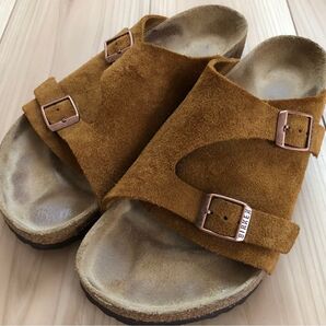 ドイツ製 BIRKENSTOCK チューリッヒ サンダル スエード ブラウン 39 25cm相当 ビルケンシュトック