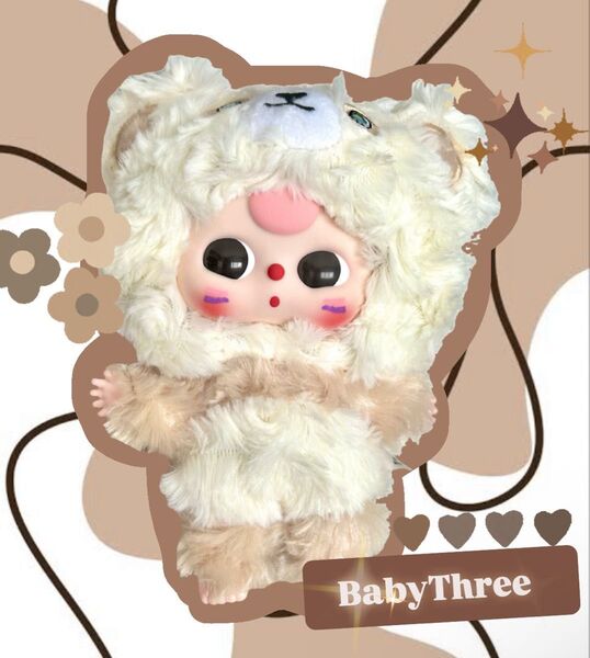 BabyThree クマ 白くま ベイビースリー ホワイト 白熊 ぬいぐるみ キーホルダー ストラップ 80% ベアー