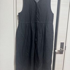【クーポン使用で1500円】 SEASON REASON by Lin&Red ブラックデニムワンピース L