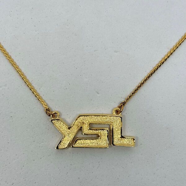 YVES SAINT LAURENT イヴサンローラン YSL ロゴ ネックレス
