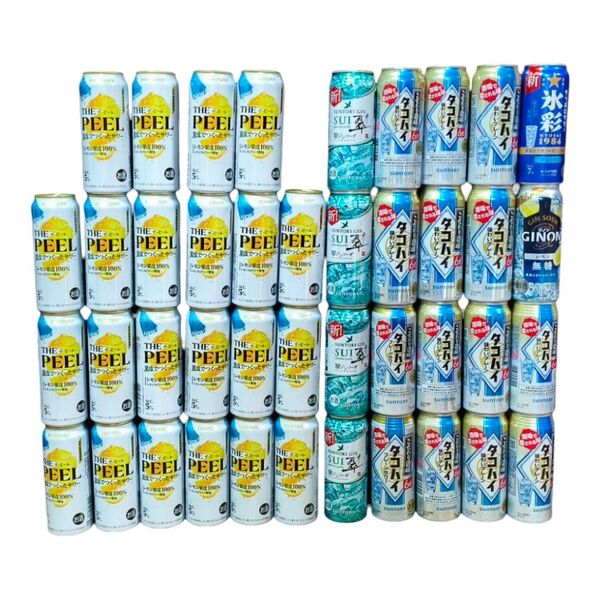【週末限定特価!チューハイ500ml 42本セット!】-サントリーTHE.PEEL タコハイ 翠ソーダ 家飲み・BBQ 500ml
