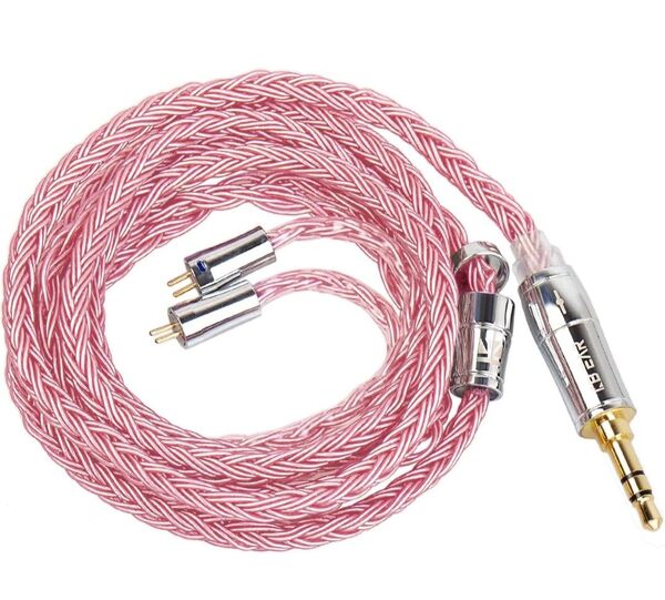 Kbear ST18 リケーブル 2pin3.5mm ソフト イヤフォン音質改善 16芯銀メッキ 5N アップグレードケーブル
