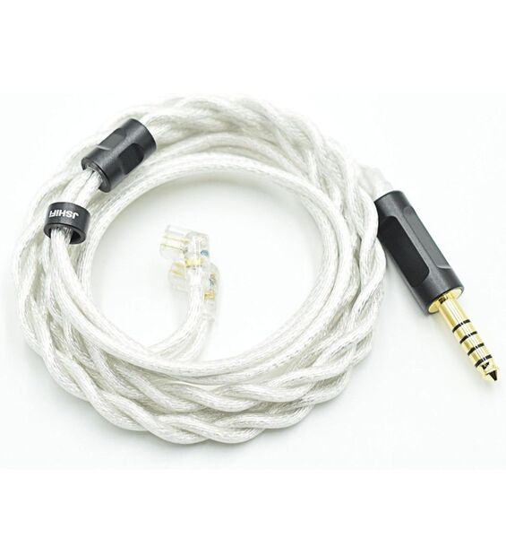 JSHiFi-Memory QDC4.4mmリケーブル 2芯バランス同軸ケーブル銀メッキ・単結晶銅混合線材