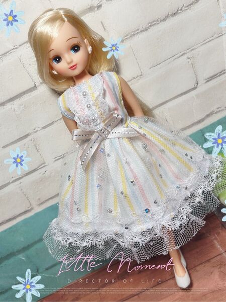 リカちゃん服ハンドメイド 〜パステルストライプ〜