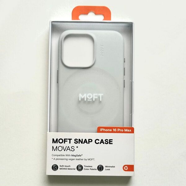 MOFT MOVAS レザーケース iPhone 16 Pro Max用 ミスティグレー