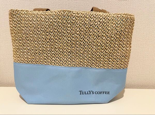 TULLY’s タリーズ サマーコーヒーバッグ オリジナル かごバッグ ブルー 青 ミニトート トートバッグ 夏 海