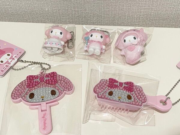 サンリオキャラクターズ マイメロディ マイメロ ちびっとも キラデコチャーム キーホルダー マスコット ミラー ロリータ ピンク