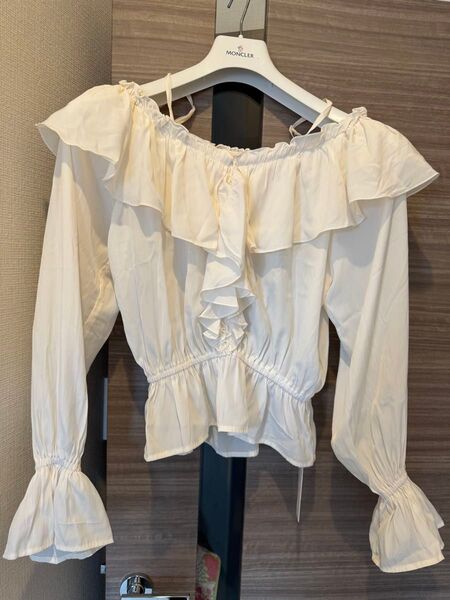 新品未使用 Heather ヘザー 2WAYボリュームフリルブラウス 白 ホワイト