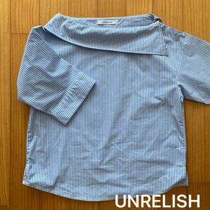 UNRELISH ブラウス ストライプ Mサイズ 半袖