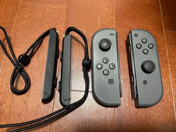 Nintendo Switch Joy-Con コントローラー グレー ストラップ付き