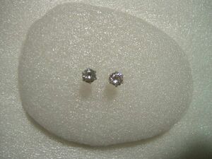  clear rhinestone earrings diameter 6mm diamond manner earrings 