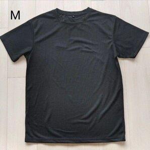 未使用 メンズ クールインナー 吸汗速乾 クルーネック サーフシャツ Tシャツ Mサイズ 黒 ブラック