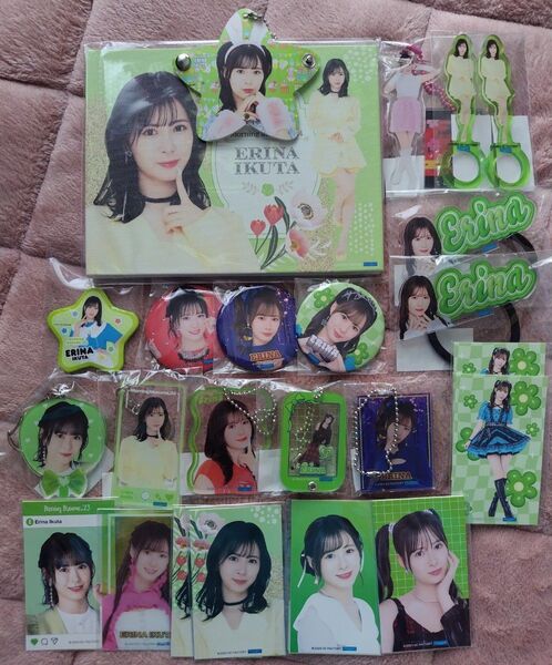モバガチャ モーニング娘。 生田衣梨奈 SR ピクチャーボード キーホルダー セット