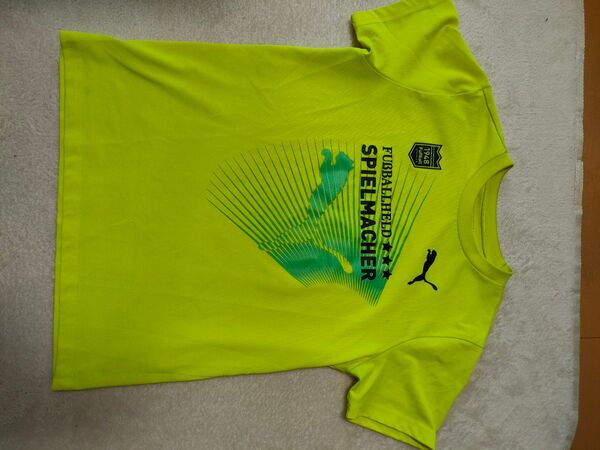 ※まとめ割150円引 ※PUMA プーマ Tシャツ 160 イエロー サッカー