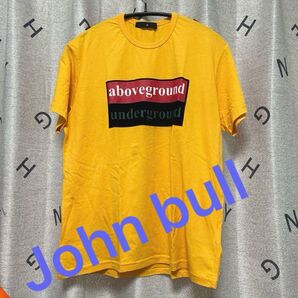 夏のこなれTEE【未使用】John bull★プリントTシャツ イエロー 半袖 Tシャツ 派手色TEE