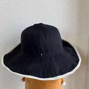 ワールド INDEX 夏用 つばひろ帽子 ポリエステル製 ブラック バケットハット