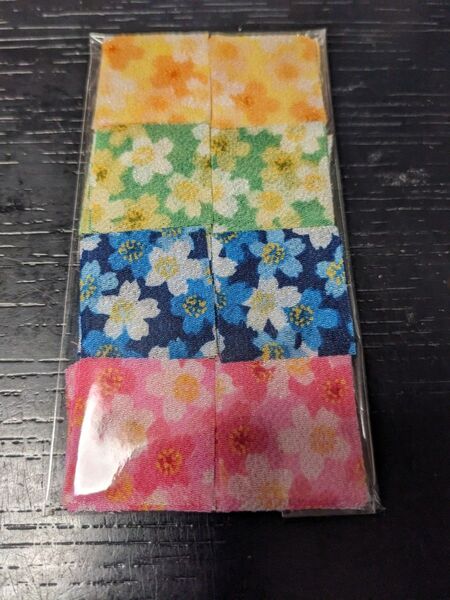一越ちりめんつまみ細工カット布桜舞4色セット