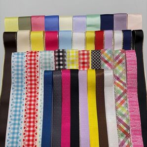 40メートル 40種類 グログランリボン サテンリボン ハンドメイド ラッピング まとめ売り