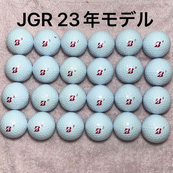 美品 BRIDGESTONE JGR パールレッド 23年モデル ロストボール ゴルフボール 24球