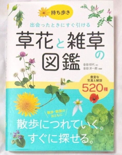 持ち歩き出会ったときにすぐ引ける草花と雑草の図鑑 集録数520種 金田初代/文 金田洋一郎/写真