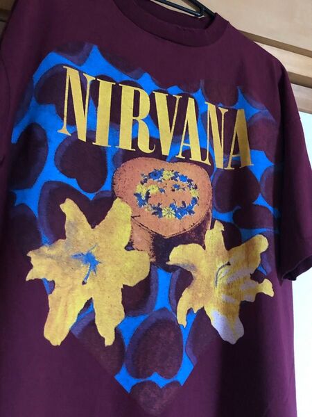 NIRVANA Tシャツ HEART-SHAPED BOX ボルドー XL 検索 kurt cobain sub pop