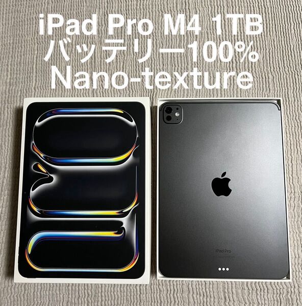iPad Pro M4 1TB 11インチ スペースブラック Nano-texture glass