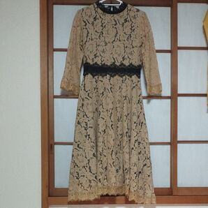 美品 LACE LADIES 総レースワンピース オケージョンドレス