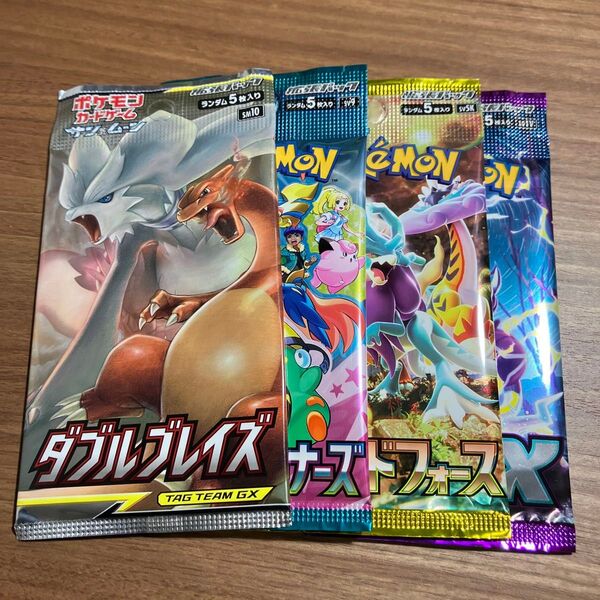 ポケモンカード 強化拡張パック ダブルブレイズ等 4パックセット