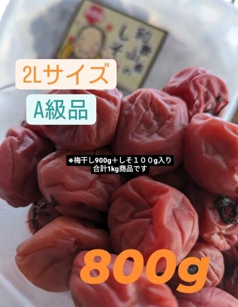 和歌山県南高梅しそ漬け梅干し2LサイズA級品800g