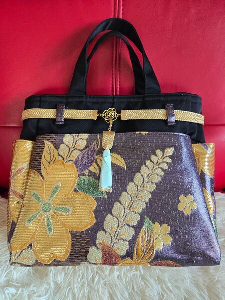 帯リメイクバッグ ハンドメイド トートバッグ