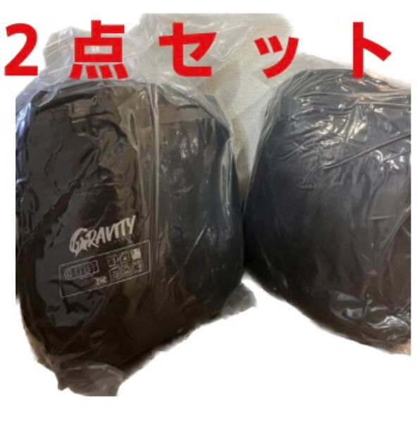 新品 寝袋 シュラフ 枕付き 丸洗い可能 防災 旅行 車中泊 アウトドア キャンプ 来客用 210T ブラック 2点セット