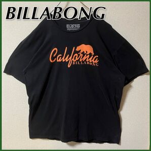 【BILLABONG】 ビラボン ロゴプリント Tシャツ メンズ 2XL(3L) ブラック コットン