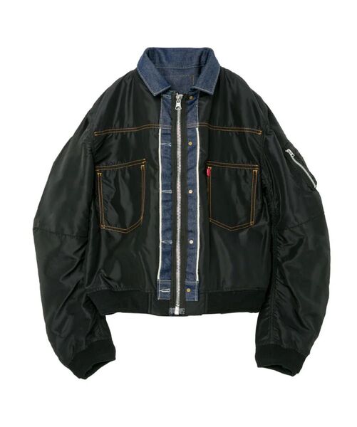 sacai x LEVI'S Men's Denim x Nylon Twill Reversible Blouson サイズ2